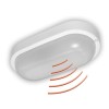 AD - LED Πλαφονιέρα Οβάλ με Ανιχνευτή 12W 4000K IP54 Λευκή   Λάμπες LED Filament