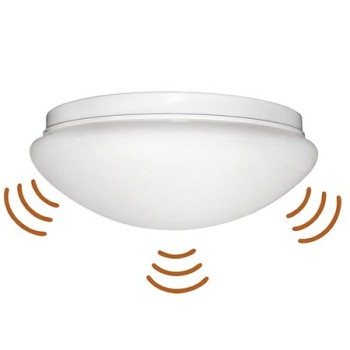 Πλαφονιέρα με ανιχνευτή μικροκυμάτων E27/Φ300mm/Λευκή Φωτοκύτταρα και Ανιχνευτές Onetrade