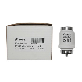 Ασφάλεια τήξεως - φυσίγγιο Diazed DIV/R1/1/4/80Α/gG/gL Ασφάλειες Onetrade