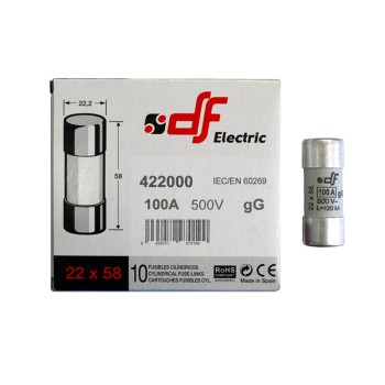 Ασφάλεια τήξεως - Φυσίγγιο Κυλινδρικό 22x58mm 100Α Gg Ασφάλειες Onetrade