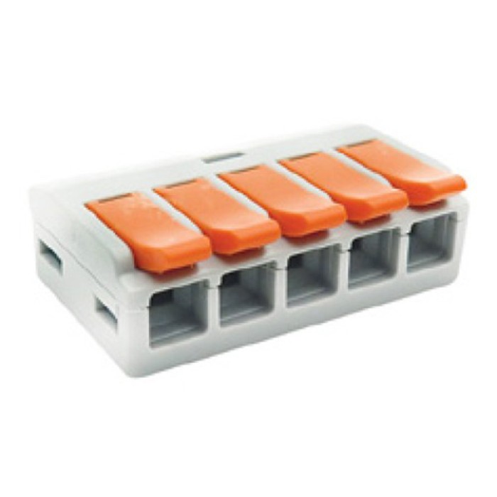 VLC LT-615 - 5P Πορτοκαλί Clip Square Terminal Block Κλέμες Onetrade VLC LT-615 - 5P Πορτοκαλί Clip Square Terminal Block Κλέμες Onetrade