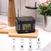 August MB300H - Mini MP3 Musicbox with FM Clock Radio Black Wireless Speakers Onetrade