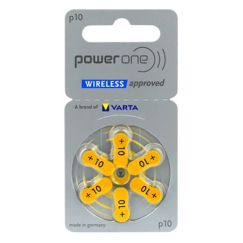 Varta Power One P10 Zinc-air Batteries for Hearing Aids P10-PR70, 6 pcs Batteries Onetrade