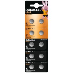 Duracell Αλκαλική Μπαταρία Μίνι "Κουμπί" 1.5V / LR44, G13,10τεμ