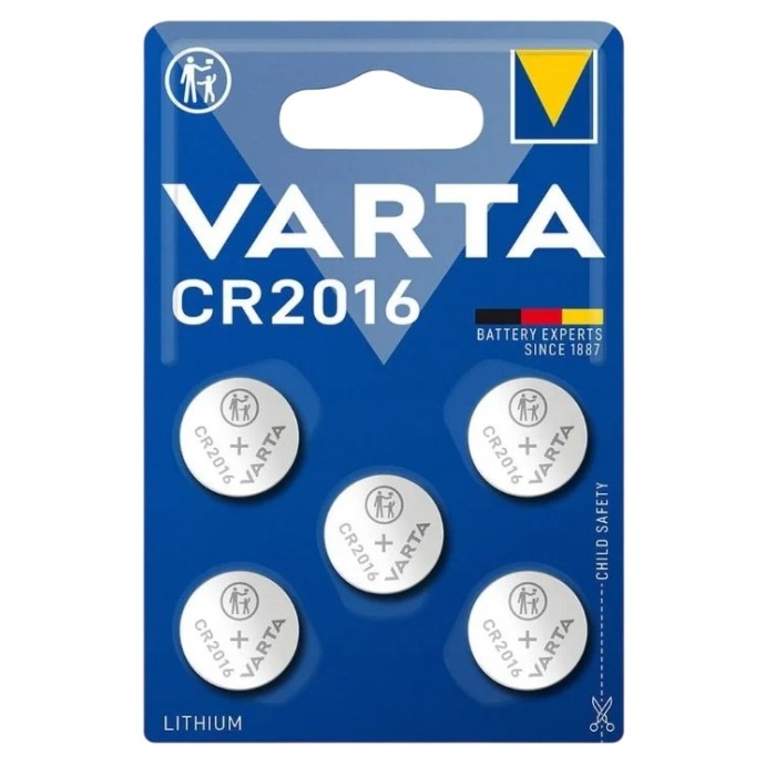 Varta - CR20165BV - Lithium Batteries CR2016/5pcs Batteries Onetrade Varta - CR20165BV - Lithium Batteries CR2016/5pcs Batteries Onetrade