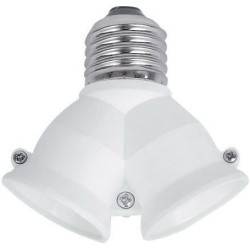 Adaptor E27 to 2xE27 - White
