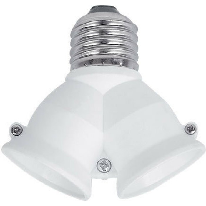 Adaptor E27 to 2xE27 - White Lamp Accessories Onetrade Adaptor E27 to 2xE27 - White Lamp Accessories Onetrade