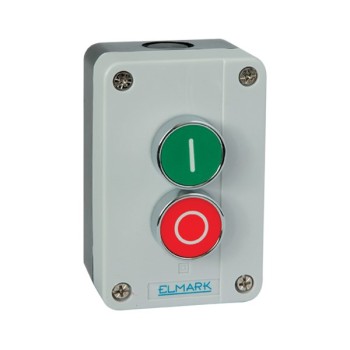 EL- Διακόπτης Δύο Μπουτόν EL1-BP213/1NO/1NC/IP65/Πράσινο-Κόκκινο
