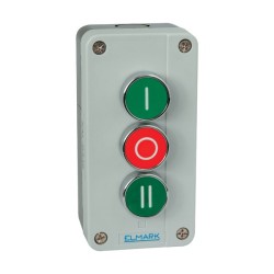EL- Διακόπτης Τριών Μπουτόν EL1-BP339/1NO/1NC/1NO/IP65/Πράσινο-Κόκκινο
