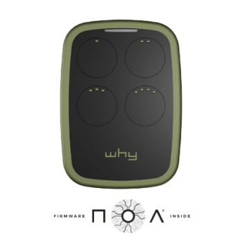 WHY EVO NOA afstandsbediening Rolling Code Multifrequentie 280 tot 868 Mhz, zelflerende programmeerbare poortopener met groot bereik met 4 toetsen Wild Tobacco