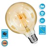 Λάμπα Ρετρό 8W/2200K/E27/G125 230V Γλόμπος με Μελί Φιμέ Γυαλί Λάμπες LED Filament