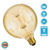 Λάμπα Ρετρό 3W/2200K/E27/G125 230V με Μελί Φιμέ Γυαλί Λάμπες LED Filament