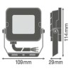 LEDVANCE OSRAM Προβολέας FL COMP 10W/6500K SYM BK IP65 LED Προβολείς