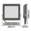 LEDVANCE OSRAM Προβολέας FL COMP 90W/6500K SYM BK IP65 LED Προβολείς
