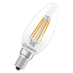 LEDVANCE OSRAM Λάμπα - CLASSIC B 40 FILAMENT V 3.4W 840 CLEAR E14 4000K