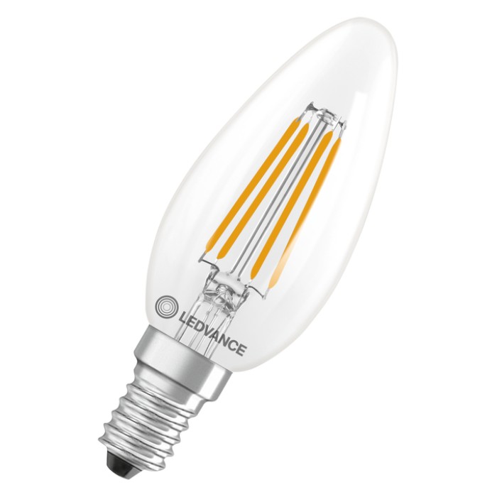 LEDVANCE OSRAM Λάμπα - CLASSIC B 40 FILAMENT V 3.4W 840 CLEAR E14 4000K Λάμπες LED Κεριά Ε14 LEDVANCE OSRAM Λάμπα - CLASSIC B 40 FILAMENT V 3.4W 840 CLEAR E14 4000K Λάμπες LED Κεριά Ε14