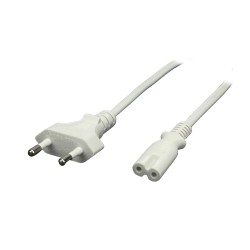 MPL Power Elektro POSAC-C7EU18WH Καλώδιο Τροφοδοσίας Ρεύματος 2x0.75mm 1.8m/Άσπρο