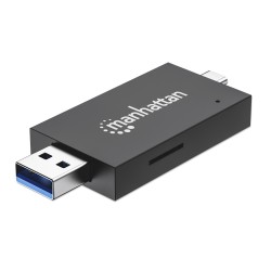 Manhattan IUSB-CARD-735 - USB 3.0 Combo USB-C™/USB-A Multi-Card Reader/Writer