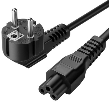 Manhattan ICOC 05-NC/ANG - Power Cable C5 to Schuko Angled 1.8m Cables Onetrade