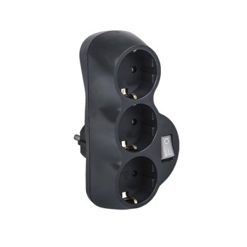 Αντάπτορ Σούκο Τριπλό με Διακόπτη 16A/3500W Πολύπριζα χωρίς καλώδιο Onetrade