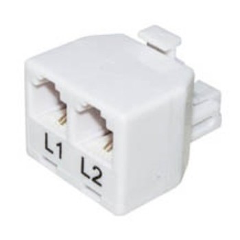 Τηλεφωνικός Adaptor Αρσ./2 Τηλ. Γραμμές 6P2C X2 T201-02 KGD Αντάπτορς Onetrade