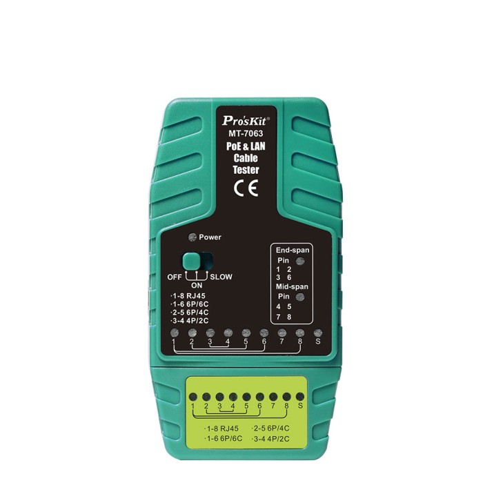 Proskit MT-7063 - Poe & Lan Cable Tester Tools Onetrade Proskit MT-7063 - Poe & Lan Cable Tester Tools Onetrade
