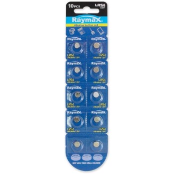 Raymax IBT-KLR54 - LR54 Αλκαλικές Μπαταρίες 1,5V Blister 10 τεμ Μπαταρίες Onetrade