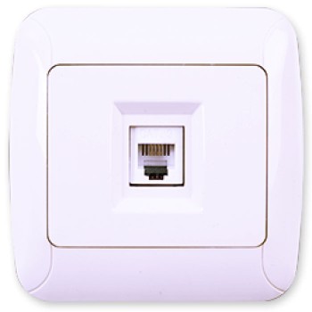 Single telephone socket rj11- cat3 - White Single telephone socket rj11- cat3 - White Cable Switches Onetrade