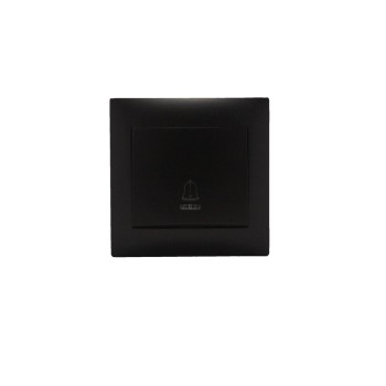 Stinel Μπουτόν Κουδουνιού με Λυχνία Μαύρο  Διακόπτες Φωτισμού Onetrade