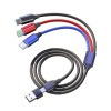 RP-Καλώδιο USB 6 σε 1 (A&C σε Micro, C, Lightning) 1,5m Μαύρο-Κόκκινο-Μπλε  Smartphone αξεσουάρ Onetrade
