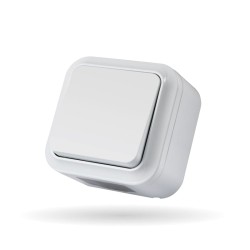 Stinel-Ermes Single External-Wallmount A/R Light Switch IP54-White