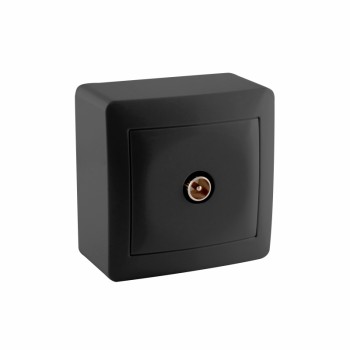 Stinel-Karin TV Terminal Socket External-Wall-Mounted IP20 Black Light Switches Onetrade