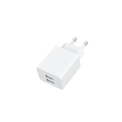 RP - USB Wall/Travel Charger, 2x USB-A ports, 5V x 2.1A, White