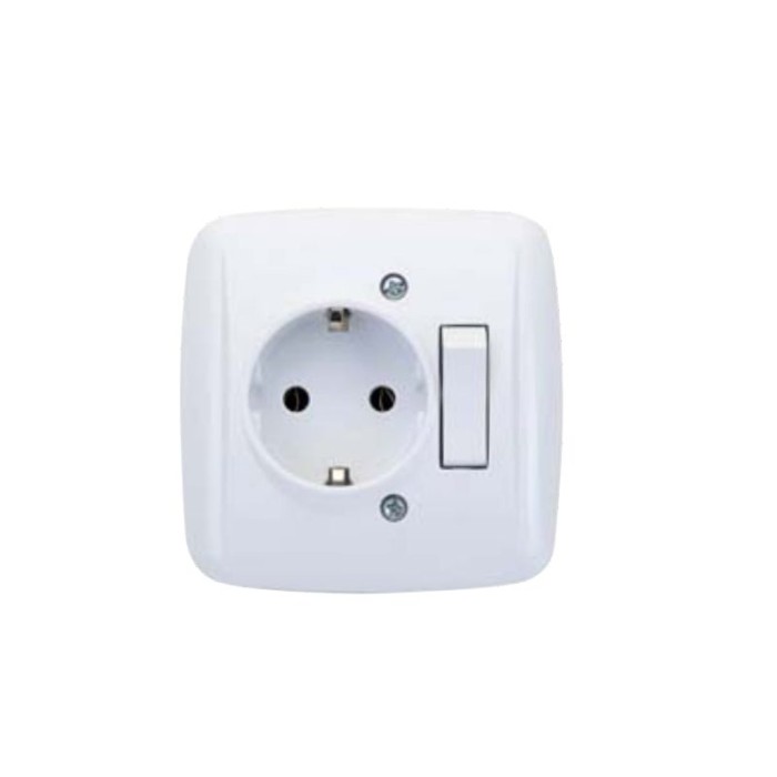 RP Schuko & Switch Socket White Light Switches Onetrade RP Schuko & Switch Socket White Light Switches Onetrade