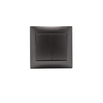 Double switch K/R-A/R (Commitator/Alle-Retour) Stinel - Anthracite Cable Switches Onetrade