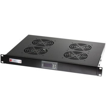 Techly I-CASE FAN-TC4B - 1U 19" Rack 4-Fan Set with LED Thermostat Techly I-CASE FAN-TC4B - 1U 19" Rack 4-Fan Set with LED Thermostat Cabinets and accessories Onetrade