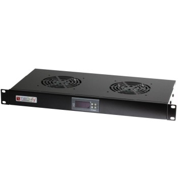 Techly I-CASE FAN-TC2B - 1U 19" Rack 2-Fan Set with LED Thermostat Techly I-CASE FAN-TC2B - 1U 19" Rack 2-Fan Set with LED Thermostat Cabinets and accessories Onetrade
