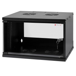 Techly I-CASE EL-1009B32 - Assembled Wall Rack 19" 9U 320mm Depth Black