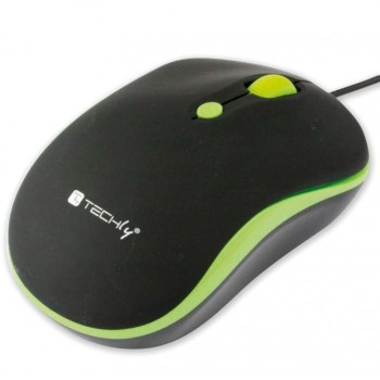 Techly IM 1600-WT-BG - USB Optical Mouse Black / Green Techly IM 1600-WT-BG - USB Optical Mouse Black / Green Computer accessories Onetrade