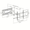 Techly ICA-PLB 490 - TV Wall Mount 43"- 80" with extendable arm up to 1015mm Mounts Onetrade
