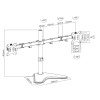 Techly ICA-LCD 2524 - Desktop Stand 2 Monitors 13-32" Mounts TV Onetrade Techly ICA-LCD 2524 - Desktop Stand 2 Monitors 13-32" Mounts TV Onetrade
