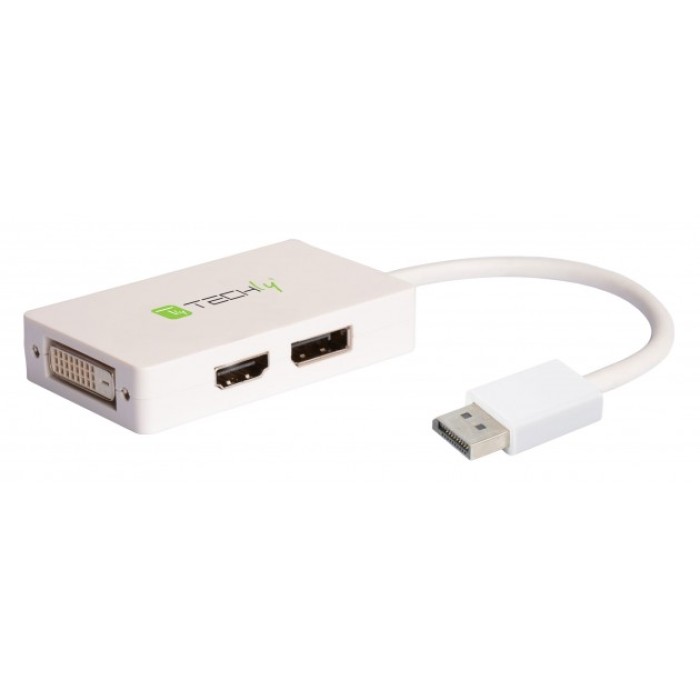 Techly IADAP DP-COMBOF3 - DisplayPort 1.2 to HDMI/DVI/DisplayPort 4K Προσαρμογέας Converters Εικόνας Ήχου Onetrade Techly IADAP DP-COMBOF3 - DisplayPort 1.2 to HDMI/DVI/DisplayPort 4K Προσαρμογέας Converters Εικόνας Ήχου Onetrade