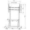 Techly ICA-TR30 - Βάση Τροχήλατη TV με ράφι 55"-100" Βάσεις Onetrade