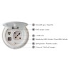 Techly IUPS-PCP-81U2URJ - Desktop Πρίζα με 2xUSB και RJ45 με καπάκι Διακόπτες Καλωδίων Onetrade