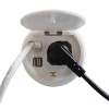 Techly IUPS-PCP-81U2URJ - Desktop Πρίζα με 2xUSB και RJ45 με καπάκι Διακόπτες Καλωδίων Onetrade