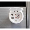 Techly IUPS-PCP-81U2URJ - Desktop Πρίζα με 2xUSB και RJ45 με καπάκι Διακόπτες Καλωδίων Onetrade