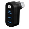 Techly IUSB3-HUB3-ROTB - 180⁰ Rotatable Hub 3USB 3.0 USB Hubs Onetrade
