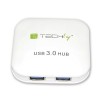 Techly IUSB3-HUB4-WH - 4-Port Hub USB 3.0 Άσπρο USB Hubs Onetrade