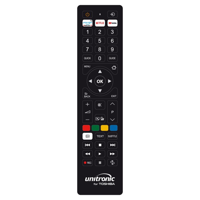 Unitronic 1705 - Χειριστήριο Αντικατάστασης Για Toshiba Τηλεχειριστήρια Onetrade Unitronic 1705 - Χειριστήριο Αντικατάστασης Για Toshiba Τηλεχειριστήρια Onetrade